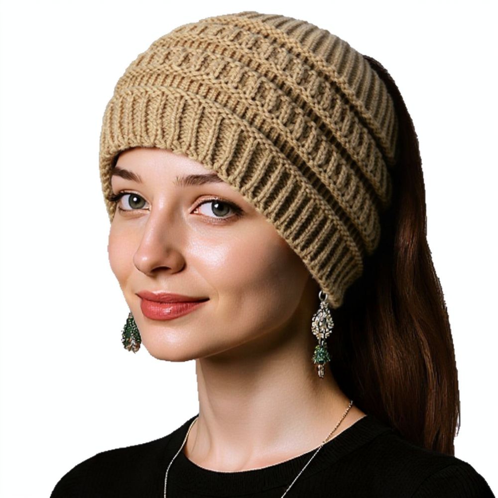 Fleece Ear Warmer Band - ที่คาดผมถักลายกว้างสำหรับฤดูหนาว ที่คาดผมผู้หญิง ให้ความอบอุ่น ยืดหยุ่น ปิดหู นุ่มสบาย