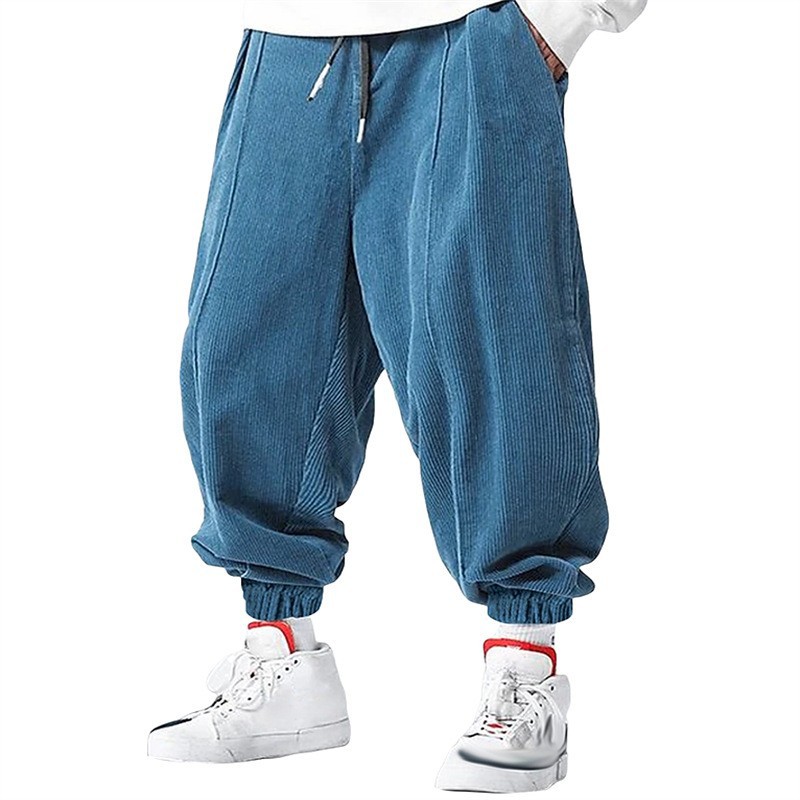 Corduroy Pant Warm - กางเกงผ้าคอร์ดูรอยสำหรับผู้ชาย รุ่นใหม่ ดีไซน์ทันสมัย สีพื้น บุขนหนา ทรงโอเวอร์ไซส์