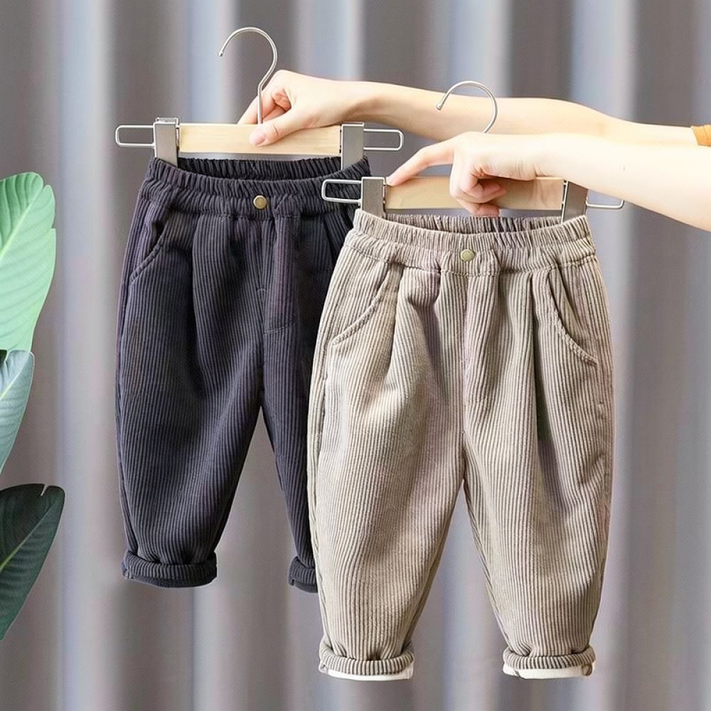 กางเกงผ้าลูกฟูกบุขนสำหรับเด็ก  - Corduroy Pant Warm บทวิจารณ์และราคา
