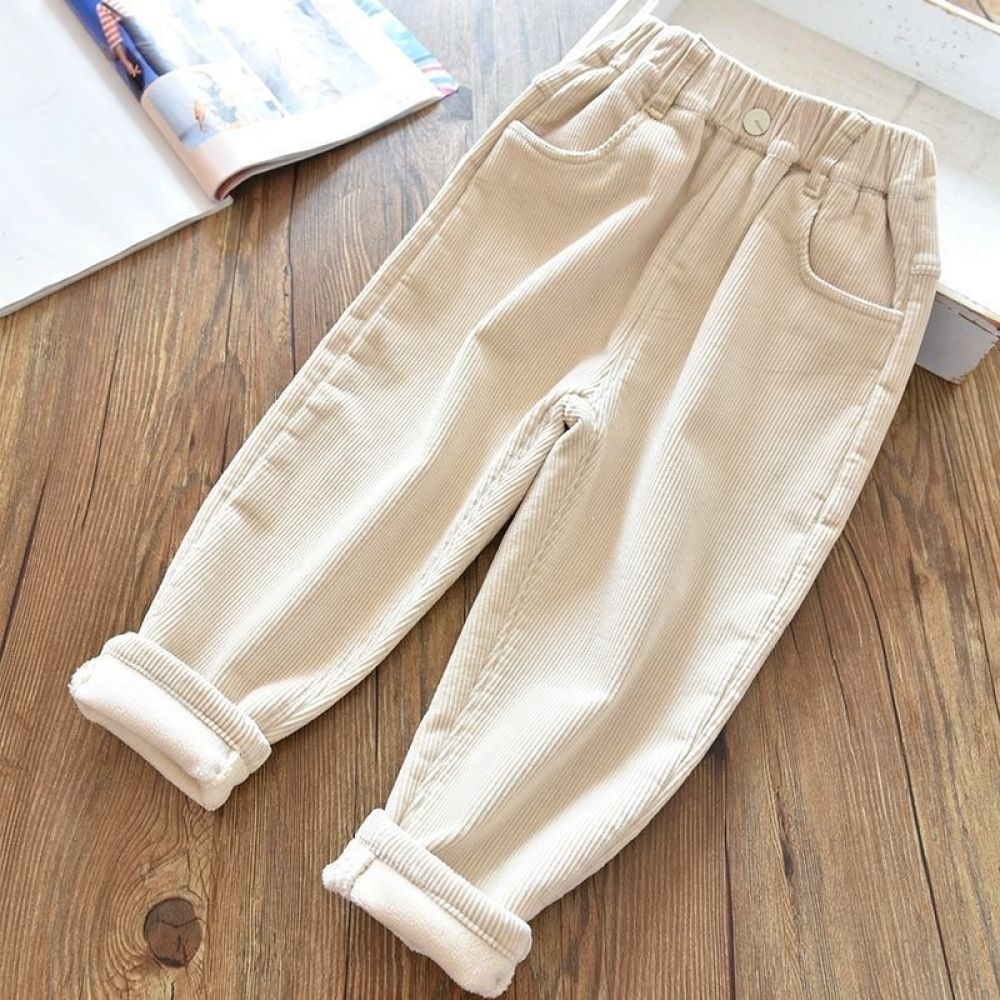กางเกงผ้าลูกฟูกบุขนสำหรับเด็ก  - Corduroy Pant Warm บทวิจารณ์และราคา
