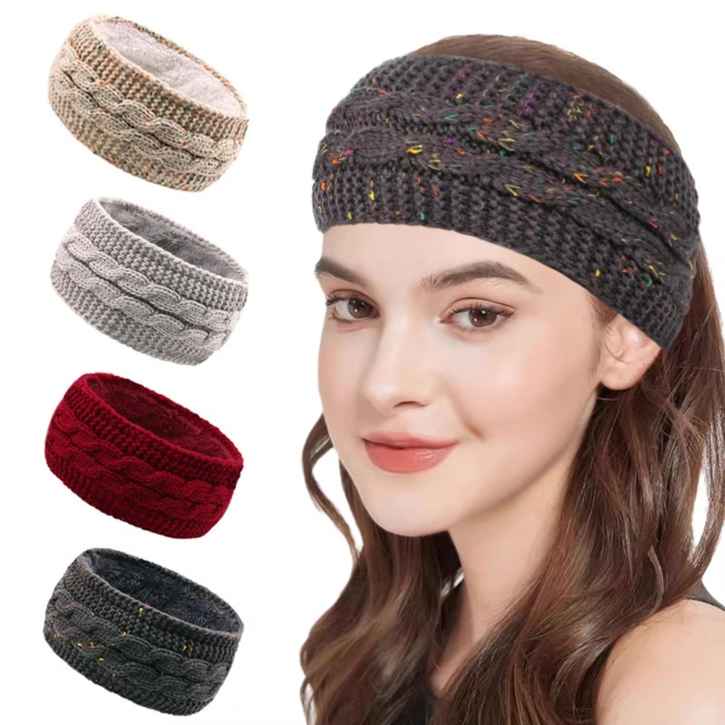 ที่คาดผมถักหนาสำหรับผู้หญิง ใส - Fleece Ear Warmer Band บทวิจารณ์และราคา