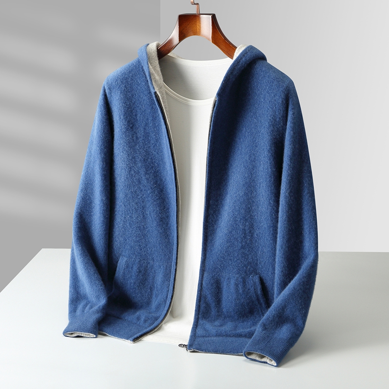 เสื้อฮู้ดแคชเมียร์บุหนาแบบสองด - Wool Coat Peacoat บทวิจารณ์และราคา