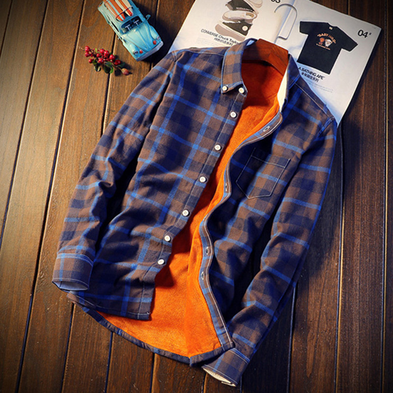 Camisa เสื้อผู้ชายผ้าสักหลาดลา - Flannel Shirt Lined บทวิจารณ์และราคา