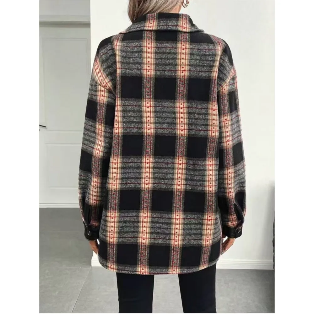 เสื้อโค้ทแฟชั่นผู้หญิงสำหรับฤด - Flannel Shirt Lined บทวิจารณ์และราคา
