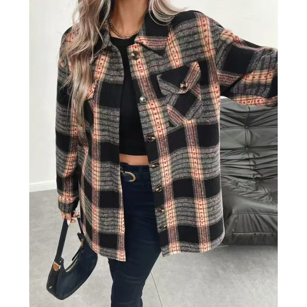 เสื้อโค้ทแฟชั่นผู้หญิงสำหรับฤด - Flannel Shirt Lined บทวิจารณ์และราคา