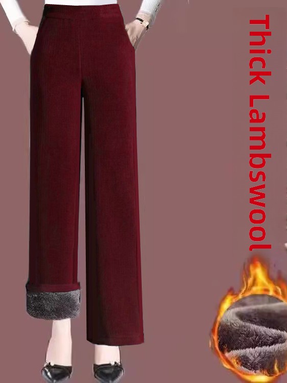 กางเกงขายาวทรงขากว้างผ้าลูกฟูก - Corduroy Pant Warm บทวิจารณ์และราคา